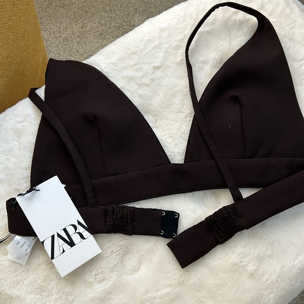Zara Brown Bra Style Top - Picture 4 of 4